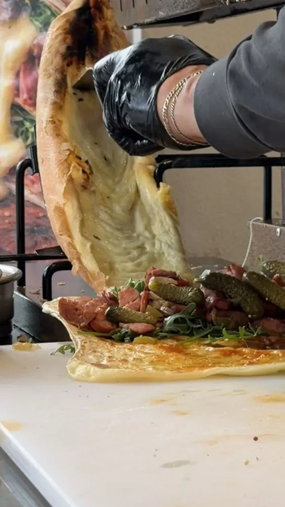 Raclette being scraped